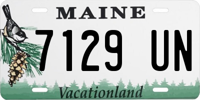 ME license plate 7129UN