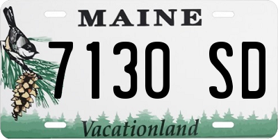 ME license plate 7130SD