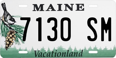 ME license plate 7130SM