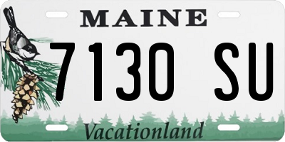 ME license plate 7130SU