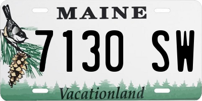 ME license plate 7130SW