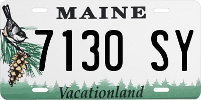 ME license plate 7130SY