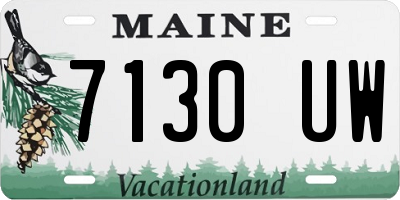 ME license plate 7130UW