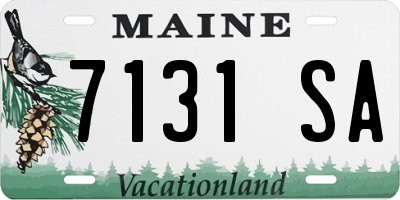 ME license plate 7131SA