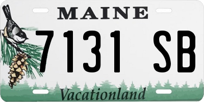 ME license plate 7131SB