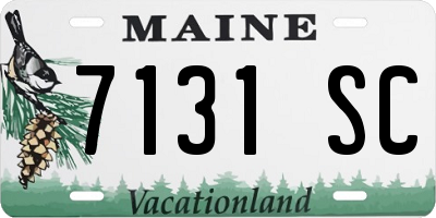 ME license plate 7131SC