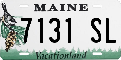 ME license plate 7131SL