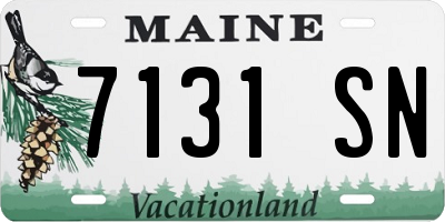 ME license plate 7131SN