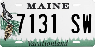 ME license plate 7131SW