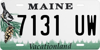 ME license plate 7131UW