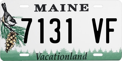 ME license plate 7131VF