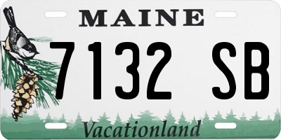 ME license plate 7132SB