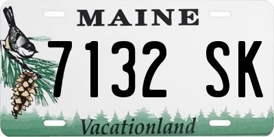 ME license plate 7132SK