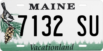 ME license plate 7132SU