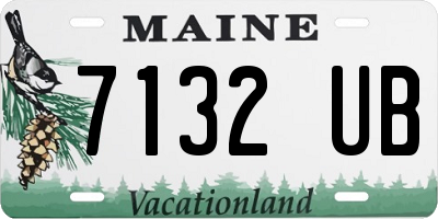 ME license plate 7132UB