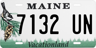 ME license plate 7132UN