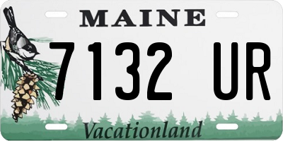 ME license plate 7132UR