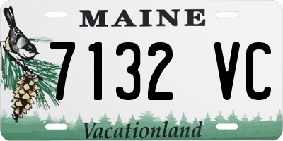 ME license plate 7132VC