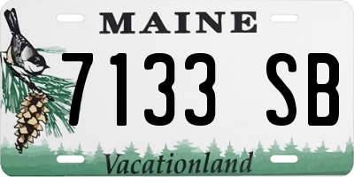 ME license plate 7133SB