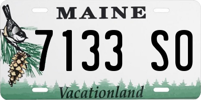 ME license plate 7133SO