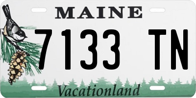 ME license plate 7133TN