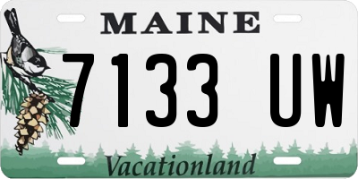 ME license plate 7133UW
