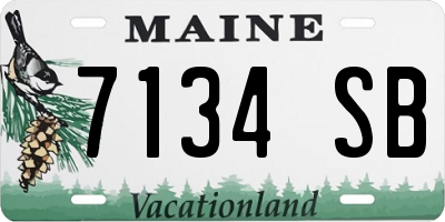 ME license plate 7134SB