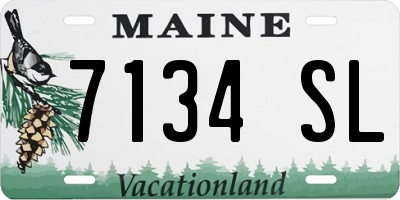 ME license plate 7134SL