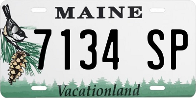 ME license plate 7134SP