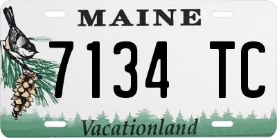 ME license plate 7134TC