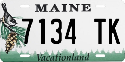 ME license plate 7134TK
