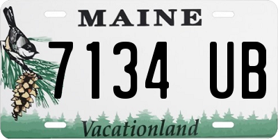 ME license plate 7134UB