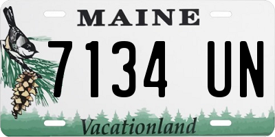 ME license plate 7134UN