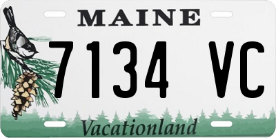 ME license plate 7134VC
