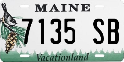 ME license plate 7135SB