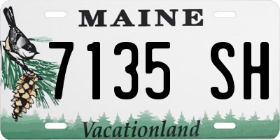 ME license plate 7135SH