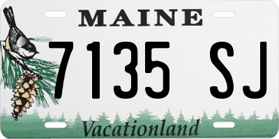 ME license plate 7135SJ