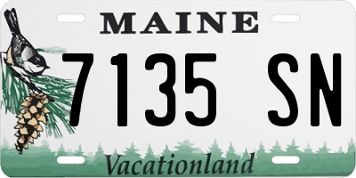 ME license plate 7135SN