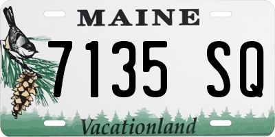 ME license plate 7135SQ