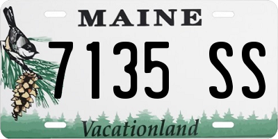 ME license plate 7135SS