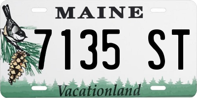 ME license plate 7135ST