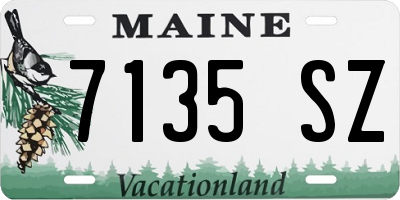 ME license plate 7135SZ