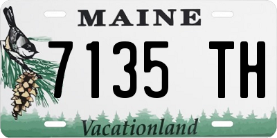 ME license plate 7135TH