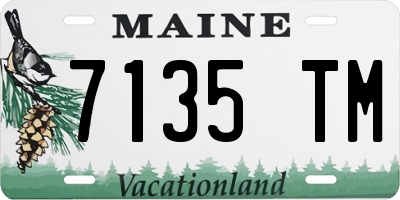 ME license plate 7135TM