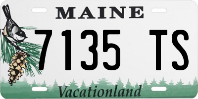 ME license plate 7135TS