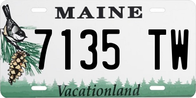 ME license plate 7135TW
