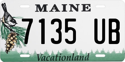 ME license plate 7135UB