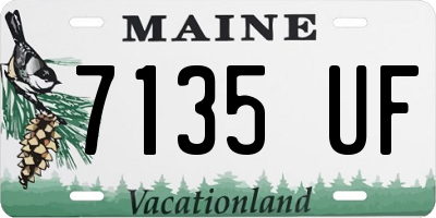 ME license plate 7135UF