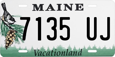 ME license plate 7135UJ