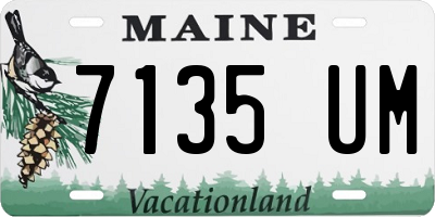 ME license plate 7135UM